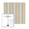 Picture of Grey Beige Chip Fancy | 7.5' Wood Square Frame Market Umbrella Sunbrella® Awning Fabric