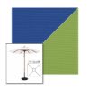 Picture of Mediterranean Blue Ginkgo | 7.5' Wood Square Frame Market Umbrella Sunbrella® Awning Fabric