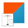 Picture of Orange Azure | 7.5' Wood Square Frame Market Umbrella Sunbrella® Awning Fabric