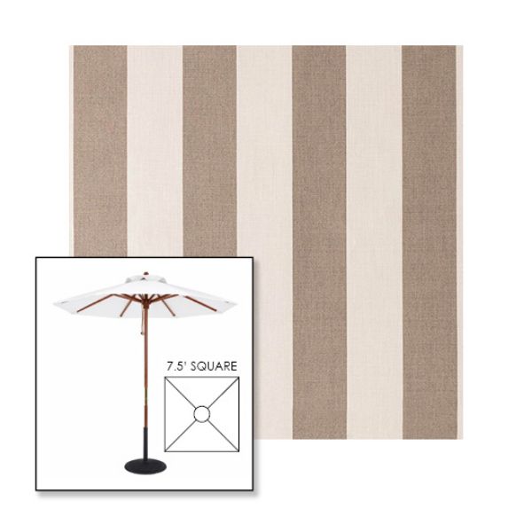 Picture of Paxton Marble | 7.5' Wood Square Frame Market Umbrella Sunbrella® Awning Fabric