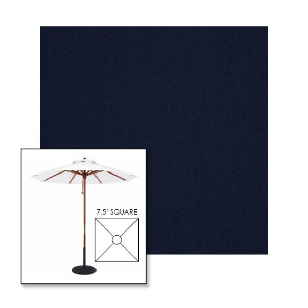 Picture of Royal Navy | 7.5' Wood Square Frame Market Umbrella Sunbrella® Awning Fabric