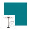 Picture of Turquoise | 7.5' Wood Square Frame Market Umbrella Sunbrella® Awning Fabric