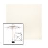 Picture of White | 7.5' Wood Square Frame Market Umbrella Sunbrella® Awning Fabric