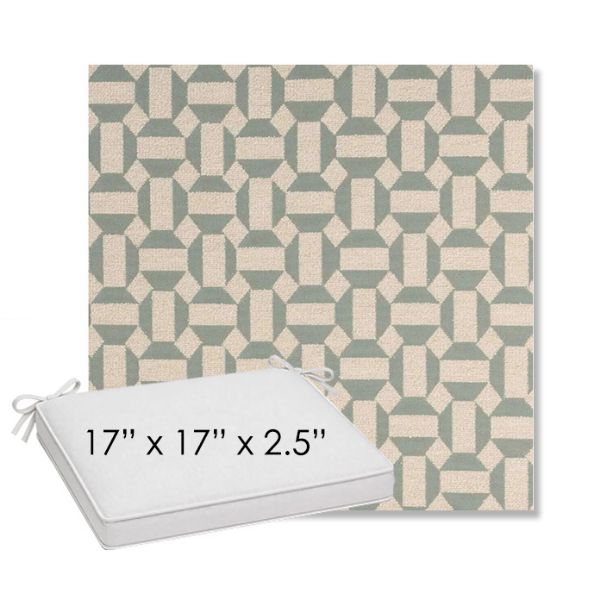 Picture of Assemble Mist | Sunbrella® 17" x 17" Outdoor Dining Cushion