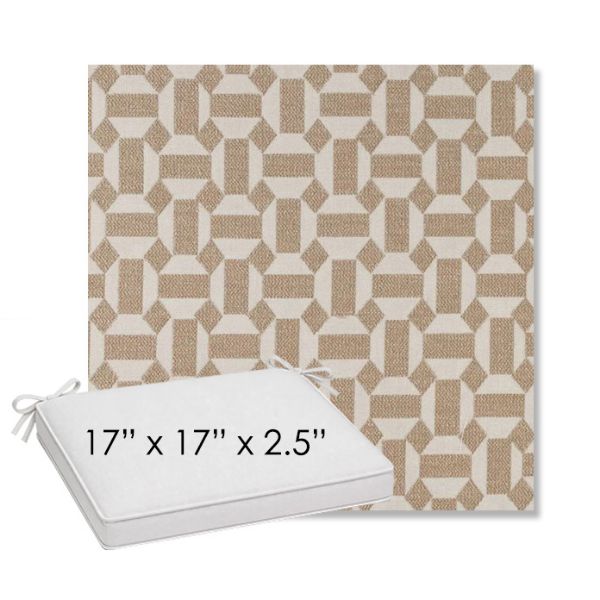 Picture of Assemble Sand | Sunbrella® 17" x 17" Outdoor Dining Cushion