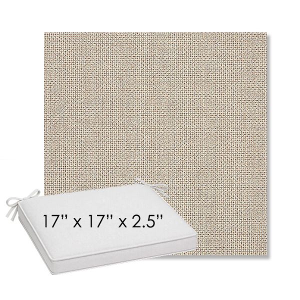 Picture of Bliss Sand | Sunbrella® 17" x 17" Outdoor Dining Cushion