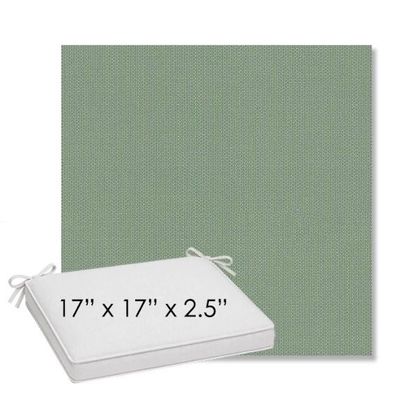 Picture of Canvas Celadon | Sunbrella® 17" x 17" Outdoor Dining Cushion