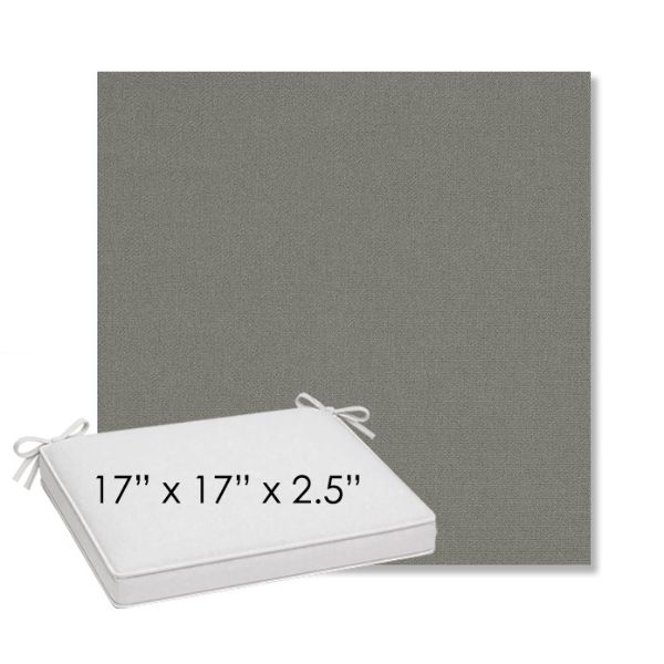 Picture of Canvas Charcoal | Sunbrella® 17" x 17" Outdoor Dining Cushion