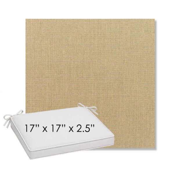 Picture of Canvas Heather Beige | Sunbrella® 17" x 17" Outdoor Dining Cushion