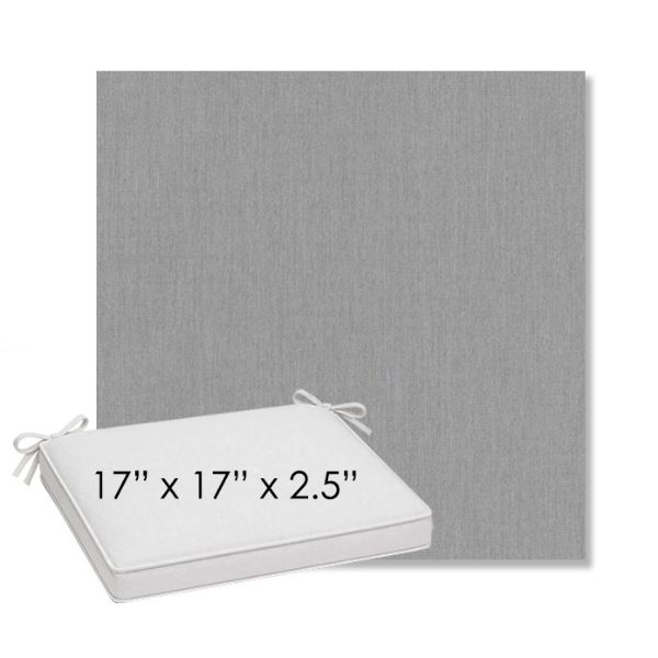 Picture of Canvas Lead Chine | Sunbrella® 17" x 17" Outdoor Dining Cushion