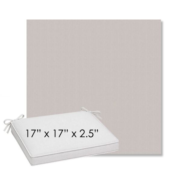 Picture of Canvas Silver Gray | Sunbrella® 17" x 17" Outdoor Dining Cushion