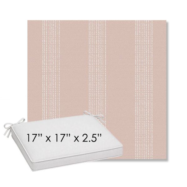 Picture of Caper Blush | Sunbrella® 17" x 17" Outdoor Dining Cushion