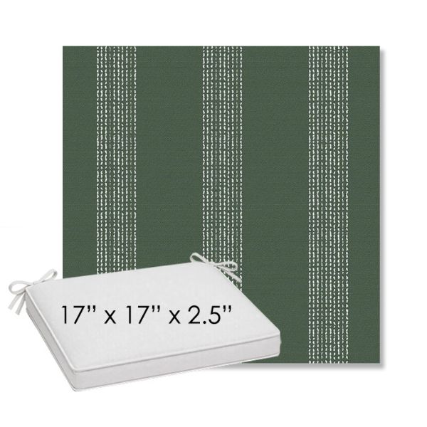 Picture of Caper Moss | Sunbrella® 17" x 17" Outdoor Dining Cushion