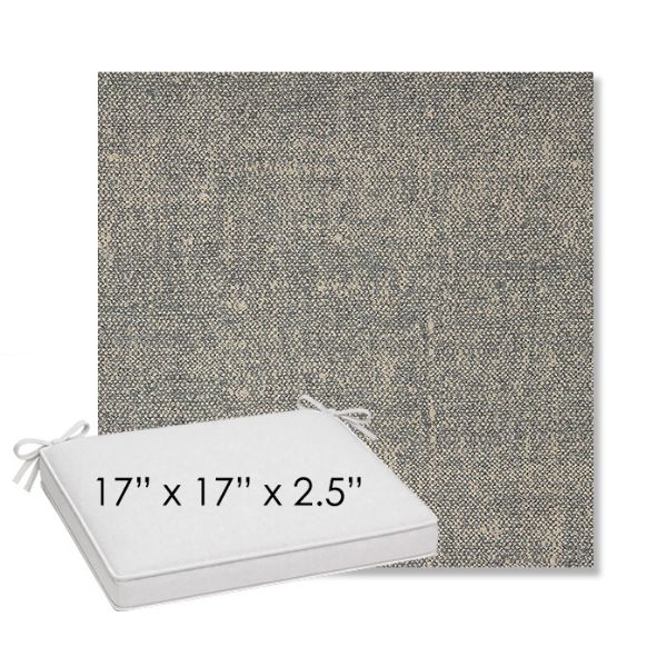 Picture of Chartres Graphite | Sunbrella® 17" x 17" Outdoor Dining Cushion