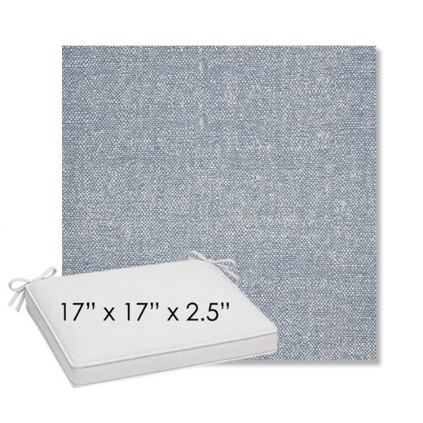 Picture of Chartres Rainfall | Sunbrella® 17" x 17" Outdoor Dining Cushion