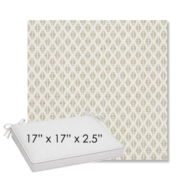 Picture of Detail Linen | Sunbrella® 17" x 17" Outdoor Dining Cushion