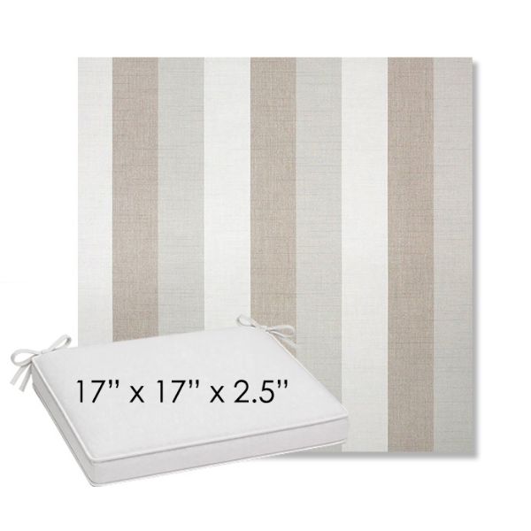 Picture of Direction Linen | Sunbrella® 17" x 17" Outdoor Dining Cushion