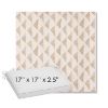 Picture of Etched Angles Cognac | Sunbrella® 17" x 17" Outdoor Dining Cushion