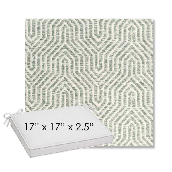 Picture of Etna Juniper | Sunbrella® 17" x 17" Outdoor Dining Cushion