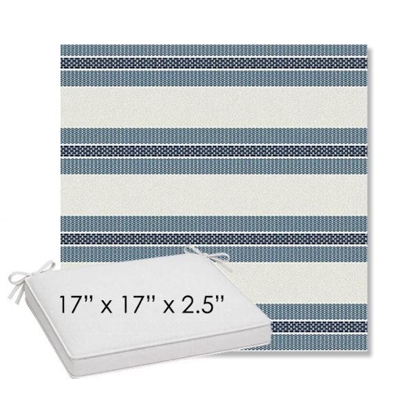Picture of Excel Denim | Sunbrella® 17" x 17" Outdoor Dining Cushion