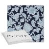 Picture of Floral Song Navy | Sunbrella® 17" x 17" Outdoor Dining Cushion