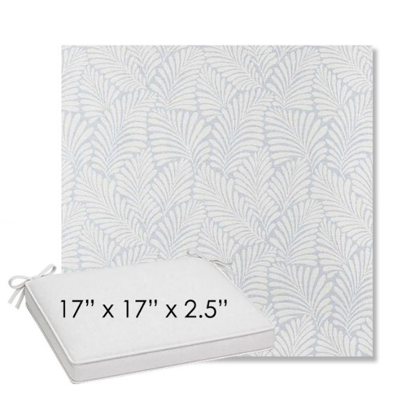 Picture of Frond Sky | Sunbrella® 17" x 17" Outdoor Dining Cushion