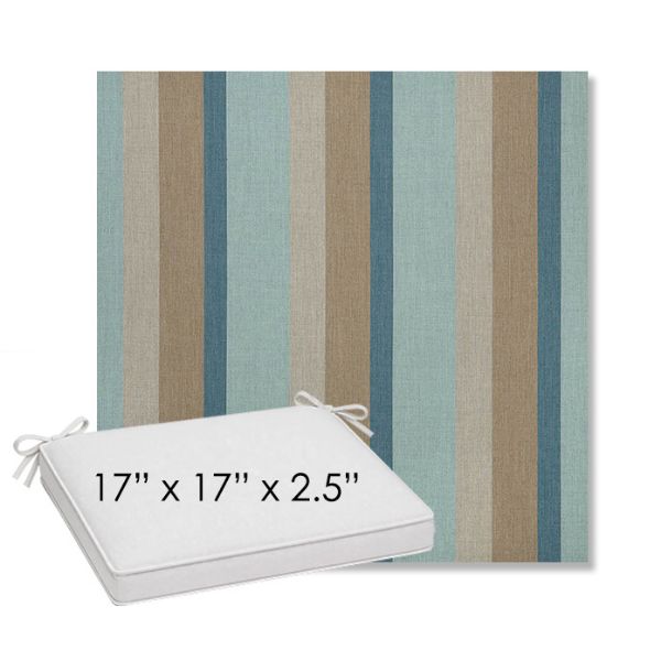 Picture of Gateway Mist | Sunbrella® 17" x 17" Outdoor Dining Cushion
