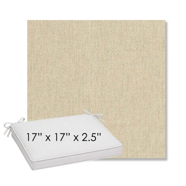 Picture of Heritage Papyrus | Sunbrella® 17" x 17" Outdoor Dining Cushion