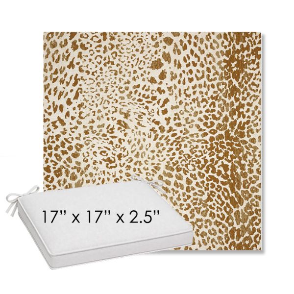 Picture of Instinct Toffee | Sunbrella® 17" x 17" Outdoor Dining Cushion