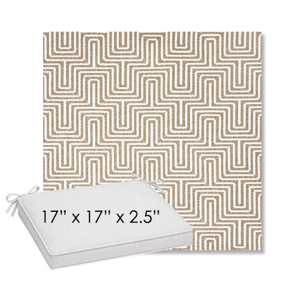 Picture of Key Figure Mineral | Sunbrella® 17" x 17" Outdoor Dining Cushion