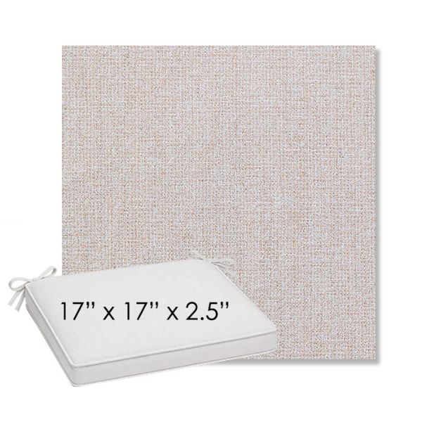 Picture of Kismet Flax | Sunbrella® 17" x 17" Outdoor Dining Cushion