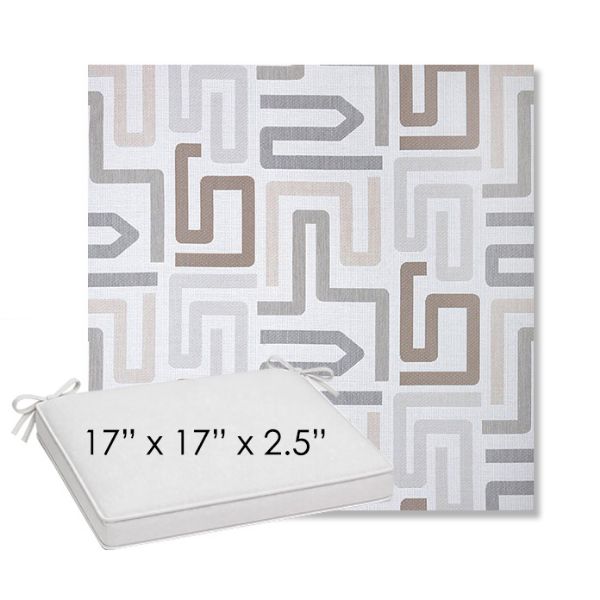 Picture of Labyrinth Cloud | Sunbrella® 17" x 17" Outdoor Dining Cushion