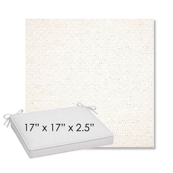 Picture of Litchfield Snow | Sunbrella® 17" x 17" Outdoor Dining Cushion