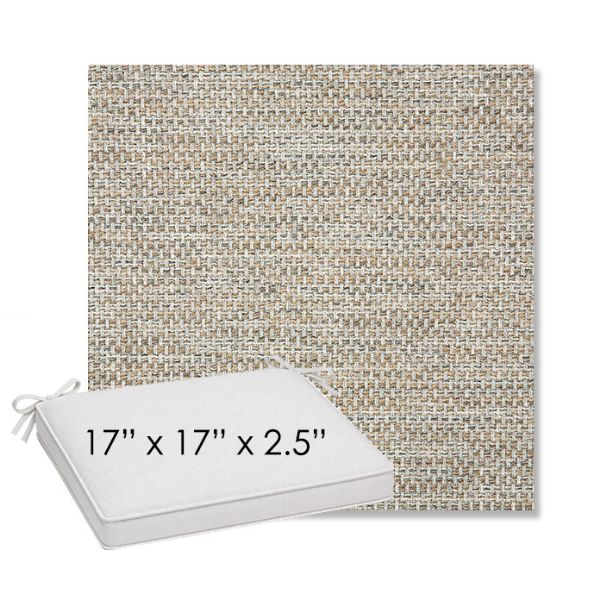 Picture of Mainstreet Dove | Sunbrella® 17" x 17" Outdoor Dining Cushion