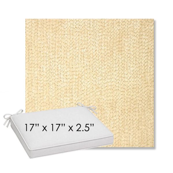 Picture of Margo Parchment | Sunbrella® 17" x 17" Outdoor Dining Cushion