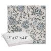 Picture of Martha Floral Periwinkle | Sunbrella® 17" x 17" Outdoor Dining Cushion