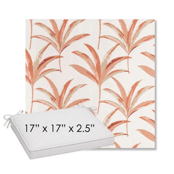 Picture of Martinique Mango | Sunbrella® 17" x 17" Outdoor Dining Cushion