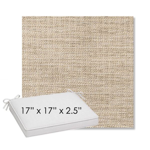 Picture of Momento Parchment | Sunbrella® 17" x 17" Outdoor Dining Cushion