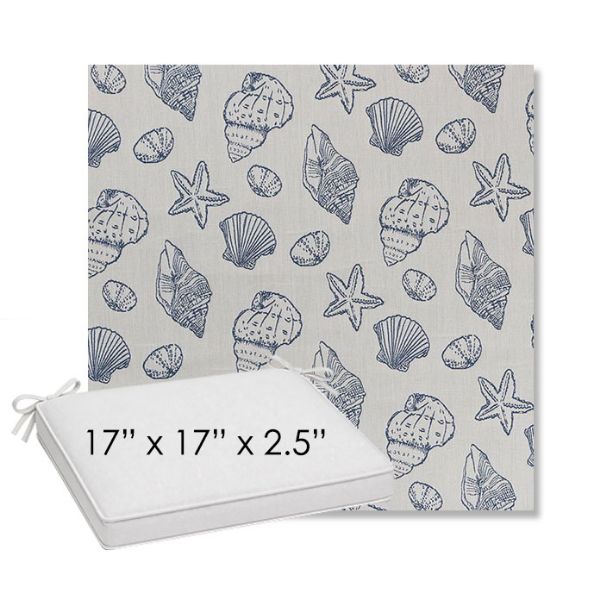 Picture of Nantucket Atlantis | Sunbrella® 17" x 17" Outdoor Dining Cushion