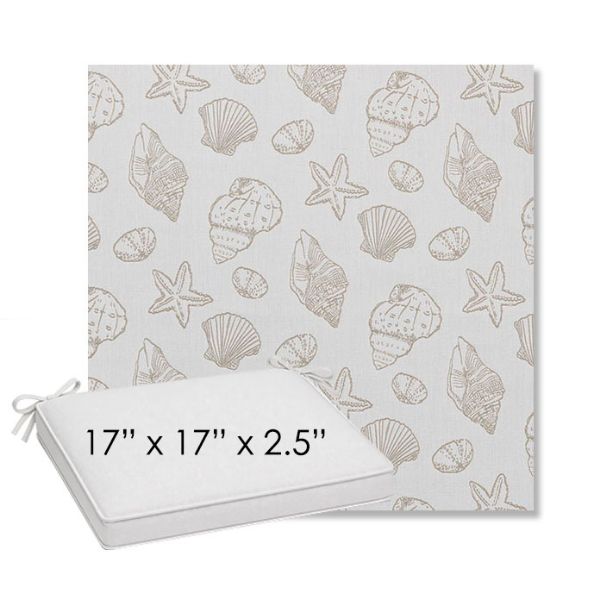 Picture of Nantucket Suntan | Sunbrella® 17" x 17" Outdoor Dining Cushion