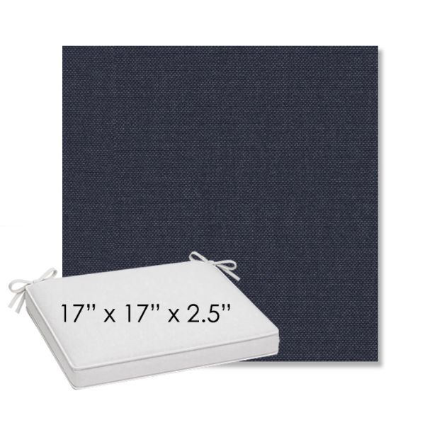 Picture of Natte Bluestone | Sunbrella® 17" x 17" Outdoor Dining Cushion