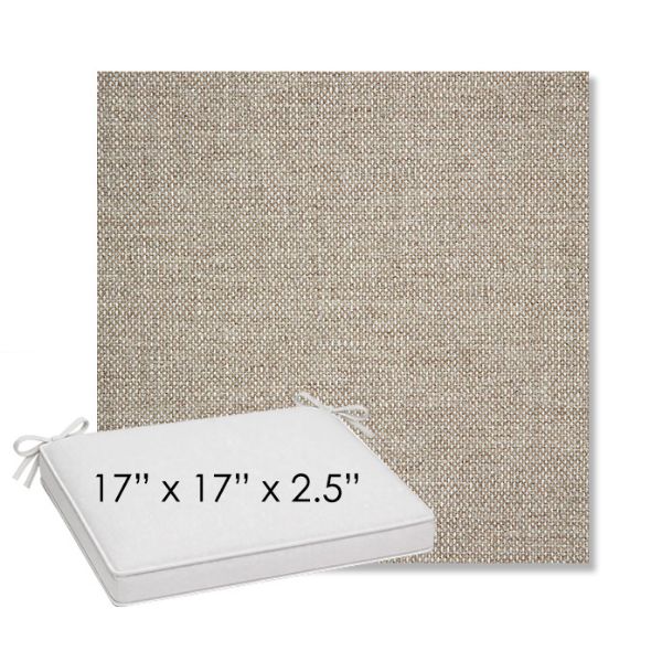 Picture of Piazza Burlap | Sunbrella® 17" x 17" Outdoor Dining Cushion