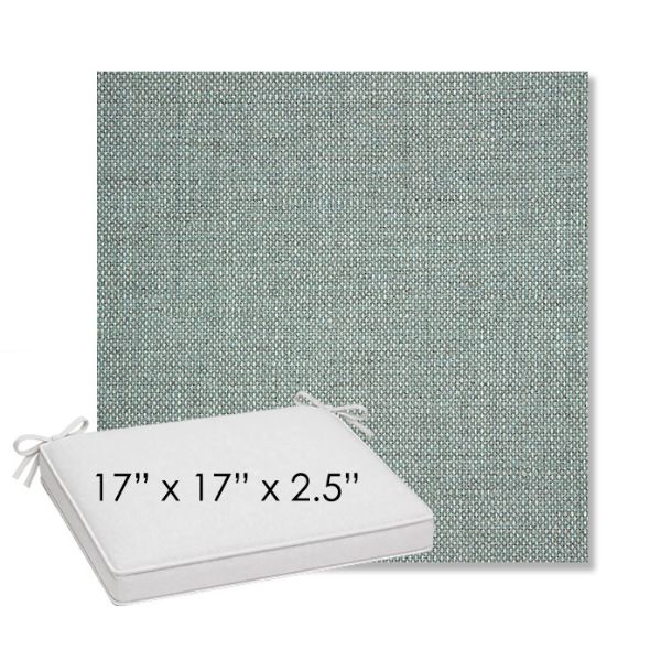 Picture of Piazza Mist | Sunbrella® 17" x 17" Outdoor Dining Cushion