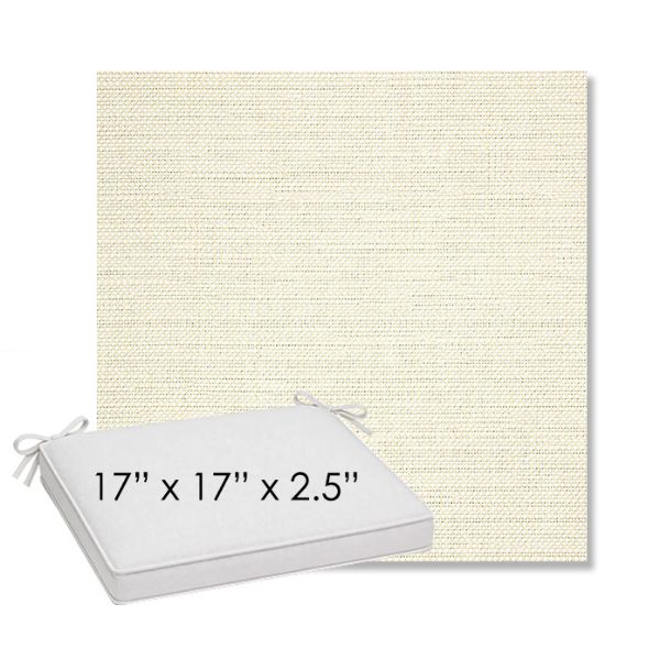 Picture of Piazza Parchment | Sunbrella® 17" x 17" Outdoor Dining Cushion