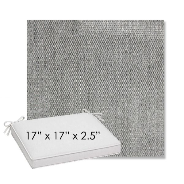 Picture of Pique Ash | Sunbrella® 17" x 17" Outdoor Dining Cushion