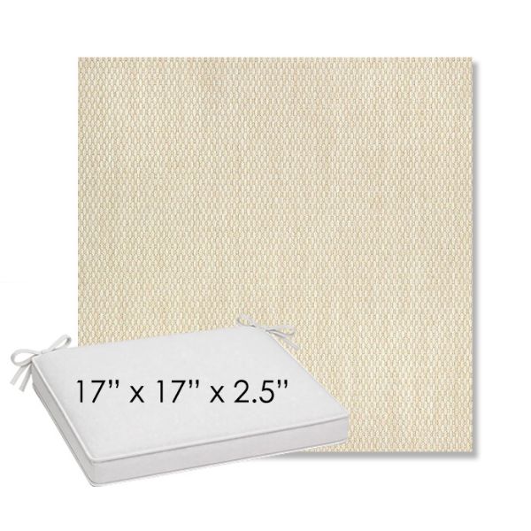 Picture of Pique Flax | Sunbrella® 17" x 17" Outdoor Dining Cushion