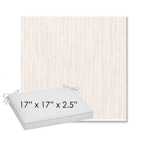 Picture of Poros Eggshell | Sunbrella® 17" x 17" Outdoor Dining Cushion