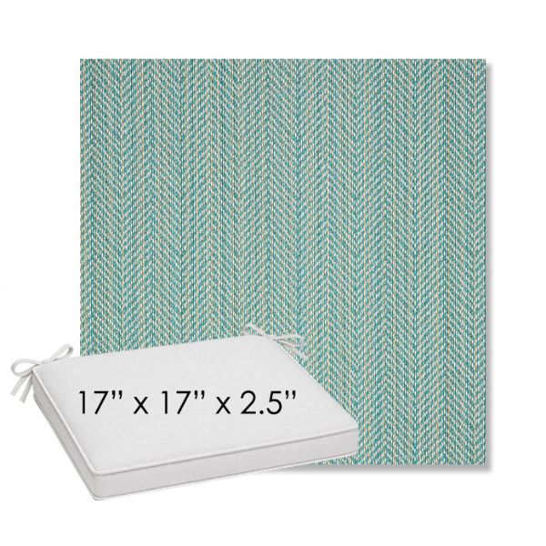 Picture of Posh Aqua | Sunbrella® 17" x 17" Outdoor Dining Cushion