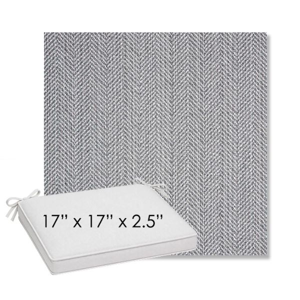 Picture of Posh Graphite | Sunbrella® 17" x 17" Outdoor Dining Cushion
