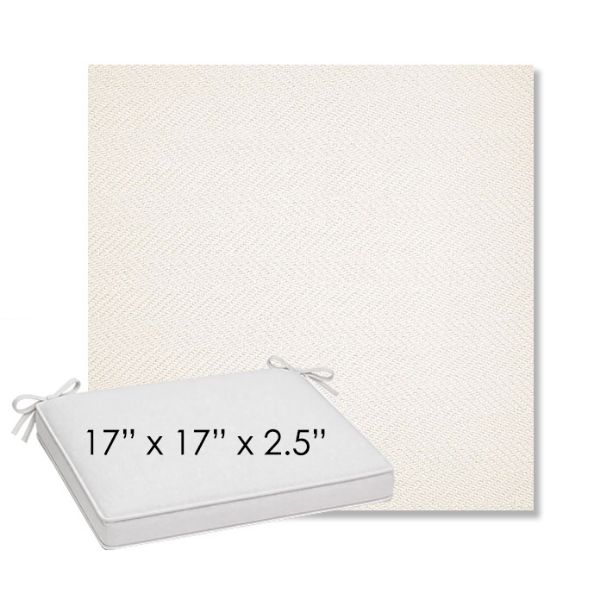 Picture of Posh Snow | Sunbrella® 17" x 17" Outdoor Dining Cushion